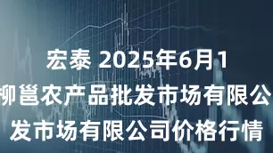 宏泰 2025年6月15日广西新柳邕农产品批发市场有限公司价格行情